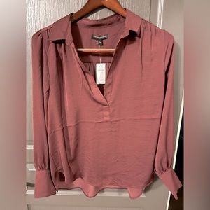 Banana Republic Burgundy Satin Blouse
